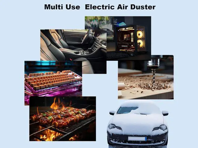 Alt view image 7 of 7 - Portable violent mini turbo jet fan - 3-speed adjustable 130000RPM jet fan - 3000mah rechargeable lithium battery, suitable for computer keyboards, outdoor, cars, homes, pets