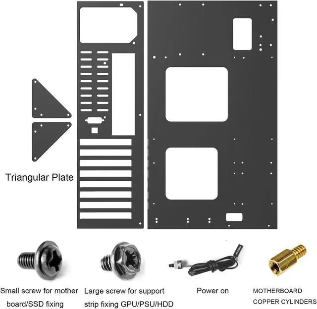 Alt view image 4 of 7 - ATX Open Chassis Case Rack, DIY Gaming Computer Case Chassis, Stand Chassis PC Case Mining Rig Frame Motherboard Bracket Support ITX/ATX