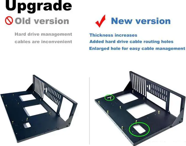 Alt view image 3 of 7 - ATX Open Chassis Case Rack, DIY Gaming Computer Case Chassis, Stand Chassis PC Case Mining Rig Frame Motherboard Bracket Support ITX/ATX