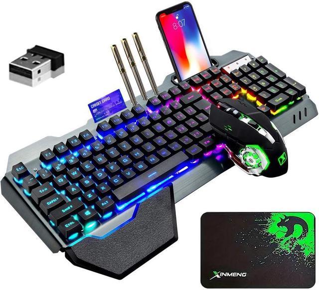 Gaming Keyboard RGB USB Wired Rainbow Keyboards Designed for PC Gamers, online PS4, PS5