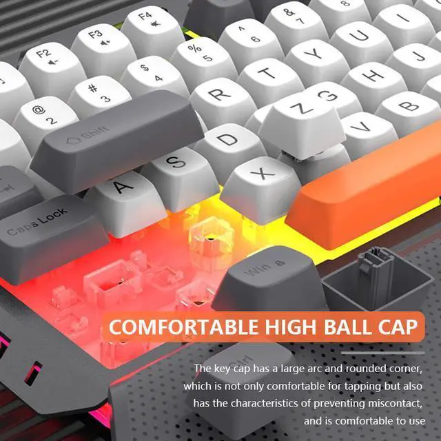Alt view image 4 of 7 - Wired Gaming Keyboard and Mouse Set with Wrist Rest Keyboard for Windows/Mac, Desktop, Laptop, PC