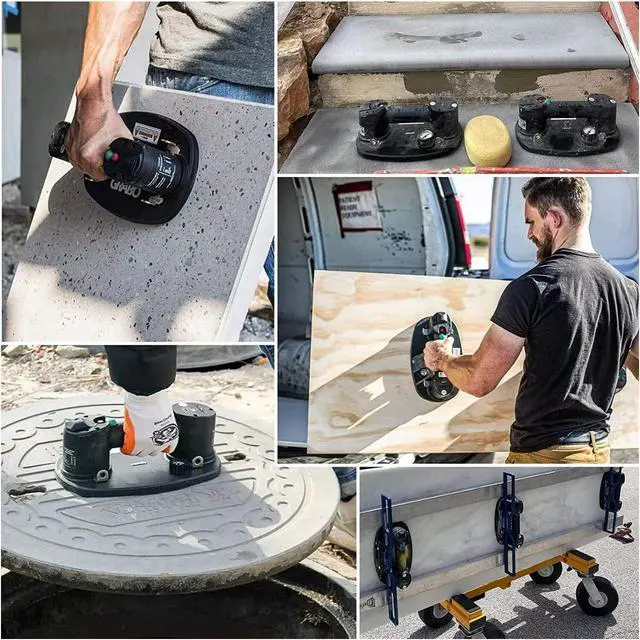 Alt view image 5 of 7 - GRABO Nemo Grabo Electric Vacuum Suction Cup Lifter with 375 lb Maximum Load Capacity, Includes Battery and Seal