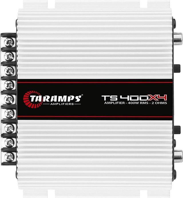 Alt view image 2 of 6 - Taramps TS 400x4 400 watts RMS 4 Channels Full Range Car Audio Amplifier, 2 Bridged Channels, RCA Input Class D, Output Power, Multichannel Amplifier System, Small