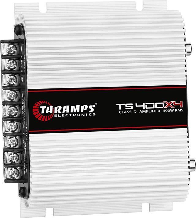 Main image of Taramps TS 400x4 400 watts RMS 4 Channels Full Range Car Audio Amplifier, 2 Bridged Channels, RCA Input Class D, Output Power, Multichannel Amplifier System, Small
