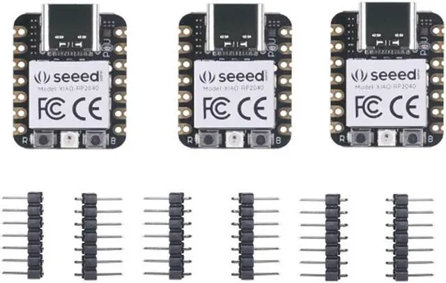 Main image of Seeed Studio XIAO RP2040 Microcontroller with Dual-Core ARM Cortex M0+ Processor, Supports Arduino, MicroPython and CircuitPython with Rich Interfaces, 3pcs.