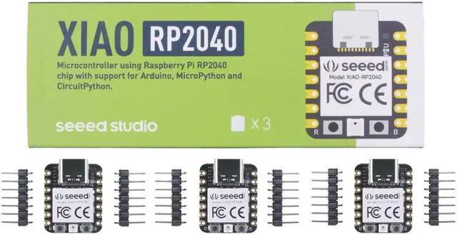 Alt view image 2 of 5 - Seeed Studio XIAO RP2040 Microcontroller with Dual-Core ARM Cortex M0+ Processor, Supports Arduino, MicroPython and CircuitPython with Rich Interfaces, 3pcs.