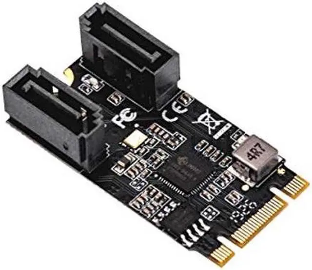 Main image of IO CREST M.2 B+M Key to SATA III 2 Ports Expansion Card Jmicro JMB582 Chipset, Add Two SATA 3.0 Devices to Any M.2 2242 Slot SI-ADA40149