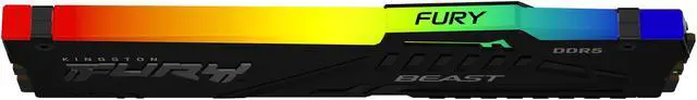 Alt view image 3 of 5 - Kingston FURY Beast RGB 8GB 5200MT/s DDR5 CL40 DIMM Desktop Memory Single Module | Intel XMP 3.0 | Infrared Sync Technology | Overclocking Stability | KF552C40BBA-8