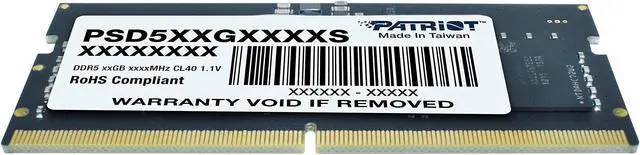 Alt view image 5 of 5 - Patriot Signature Line DDR5 16GB (1 x 16GB) 5600MHz SODIMM Single - PSD516G560081S