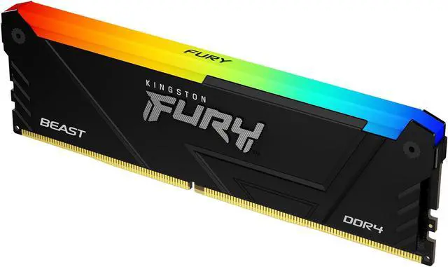 Alt view image 2 of 5 - Kingston FURY Beast 32GB 3600MT/s DDR4 CL18 Desktop Memory Single Module | Intel XMP | AMD Ryzen | Plug n Play | RGB Infrared Syncing | KF436C18BB2A/32