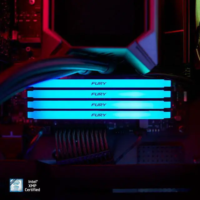 Alt view image 5 of 5 - Kingston FURY Beast 32GB 3600MT/s DDR4 CL18 Desktop Memory Single Module | Intel XMP | AMD Ryzen | Plug n Play | RGB Infrared Syncing | KF436C18BB2A/32