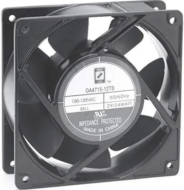 Alt view image 2 of 2 - (x5) OA4715-12TB-5 |115 VAC |120x120x38mm |110 CFM |44dBA |3000 RPM |24 W | Terminals |Crosses: GAA1238-115BB (Comair-Rotron) and A2179-HBT (Sunon)