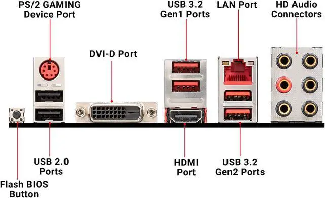 Alt view image 3 of 5 - MSI Performance Gaming AMD Ryzen 2ND and 3rd Gen AM4 M.2 USB 3 DDR4 DVI HDMI Crossfire ATX Motherboard (B450 GAMING PLUS Max)
