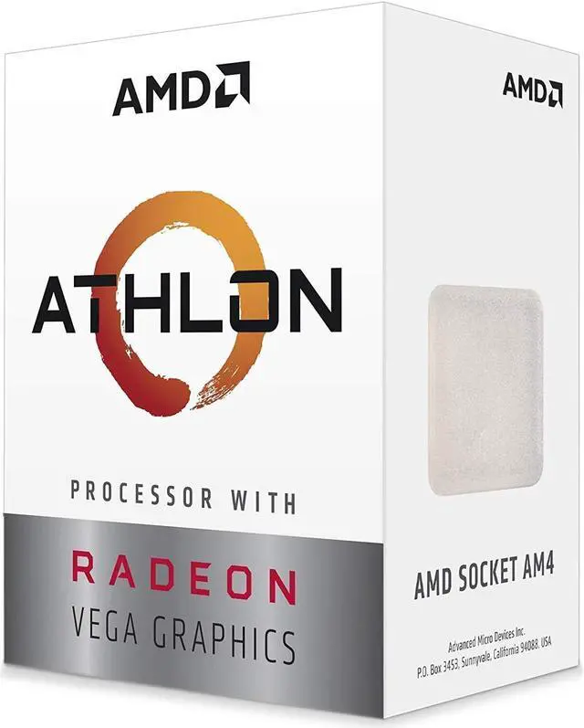 Main image of AMD YD200GC6FBBOX Athlon 200GE 2-Core 4-Thread AM4 Socket Desktop Processor with Radeon Vega Graphics