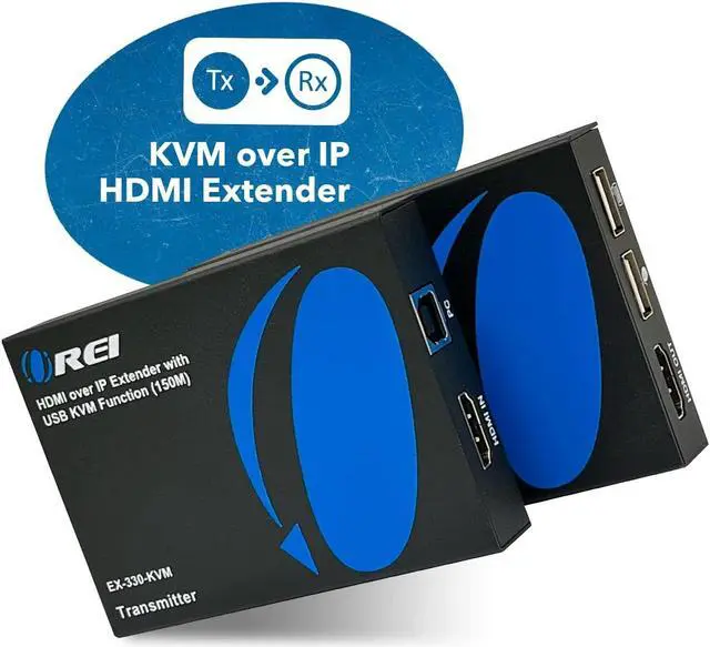 Alt view image 4 of 5 - OREI KVM Over IP HDMI Extender Over LAN, Single CAT5e/CAT6A/CAT7 Cable Output1080p PC Control - Up to 330 Ft - Remote Keyboard Mouse USB Control - Over Home Network