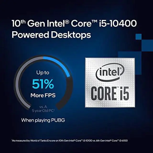 Alt view image 5 of 5 - Intel Core i5-10400 Desktop Processor 6 Cores up to 4.3 GHz  LGA1200 (Intel 400 Series Chipset) 65W, Model Number: BX8070110400