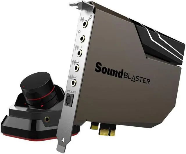 Main image of Creative Sound Blaster AE-7 Hi-Res Internal PCIe Sound Card, Quad-Core Processor, 127dB DNR ESS SABRE-class 9018 DAC, Xamp Discrete Custom Bi-amp, Discrete 5.1/Virtual 7.1, Dolby, DTS Encoding (Black)