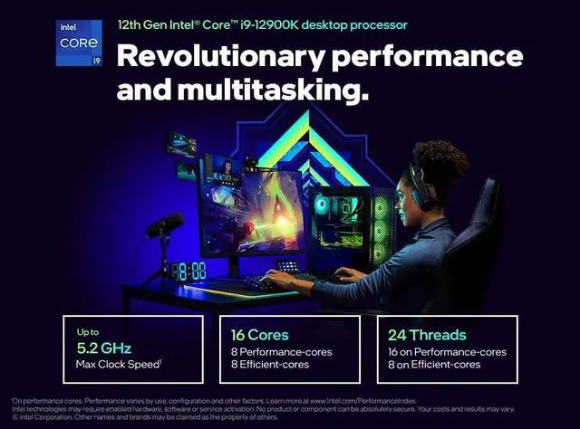 Alt view image 2 of 5 - Intel Core i9-12900K Gaming Desktop Processor with Integrated Graphics and 16 (8P+8E) Cores up to 5.2 GHz Unlocked LGA1700 600 Series Chipset 125W