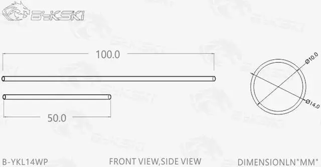 Alt view image 2 of 4 - Bykski DIY Acrylic Transparent OD 12MM/14MM/16MM 500mm Lengths PETG Acrylic Water Cooling Hard Tubing ,4-Pack (14MM OD Transparent Acrylic)