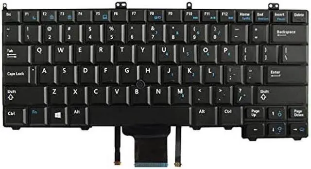 Main image of Abakoo New Keyboard Compatible with Dell Latitude 12 14 7000 E7240 E7440 08PP00 8PP00 NSK-LD0BC 01 PK130VN1B00 with Backlit Pointer Black US