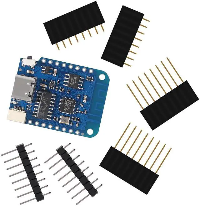 Alt view image 5 of 5 - 10pcs WeMos D1 Mini V4.0.0 Type-C USB WiFi Internet of Things Board Based ESP8266 4MB Compatible with Arduino MicroPython Nodemcu (V4.0.0 Type-C)