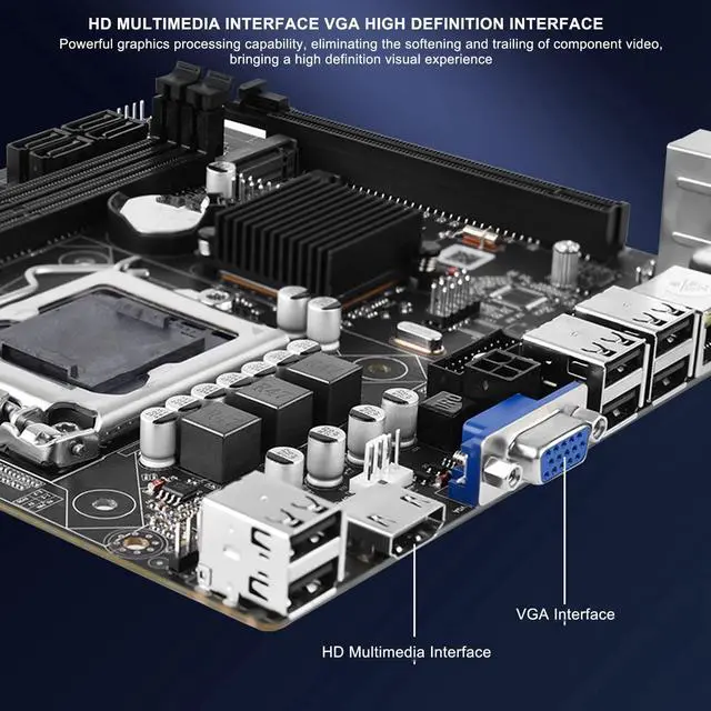 Alt view image 5 of 5 - DDR3 Mainboard, H61S Motherboard for Desktop, Dual Channel DDR3, LGA1155 Processors, for Intel for Core I7/I5/I3, for Pentium, for
