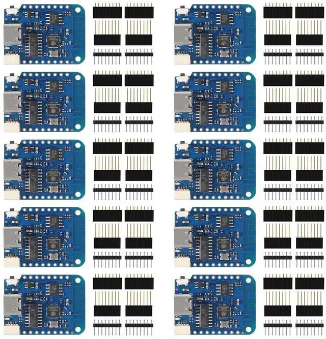 Main image of 10pcs WeMos D1 Mini V4.0.0 Type-C USB WiFi Internet of Things Board Based ESP8266 4MB Compatible with Arduino MicroPython Nodemcu (V4.0.0 Type-C)