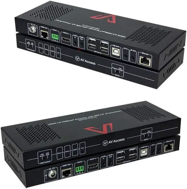 Main image of HDBaesT HDMI USB KVM Extender 4K60Hz 4:4:4 18Gbps 1080P HDR 330ft(100m) Over Cat5e/6/6a/7, HDMI2.0, Switchable 1 Host & 4 USB 2.0 on TX or RX, Two-Way IR/ 3.5mm Stereo/ RS232 (4KEX100-KVM-H2)