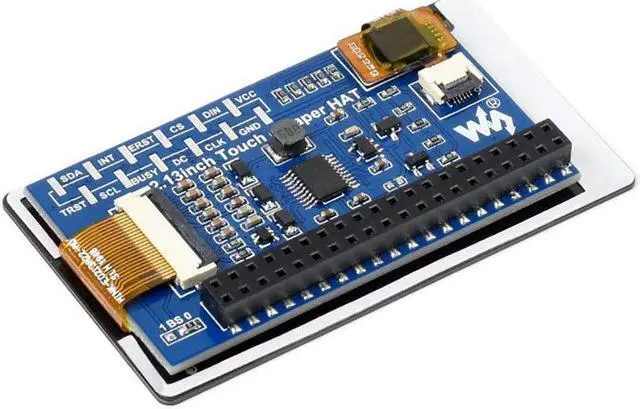 Alt view image 3 of 5 - 2.13inch Touch E-Paper E-Ink Display Module HAT for Raspberry Pi, 250×122 Pixels, Black/White Two Color, SPI Interface Support Partial Refresh 5-Point Touch