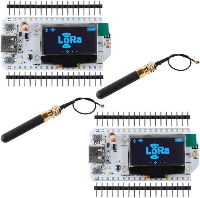 Main image of 915MHz ESP32 LoRa OLED Development Board V3 SX1262 Type-C + LoRa Antenna for Arduino LoraWan IOT Internet of Thing (Pack of 2), not Compatible with LoRa V2