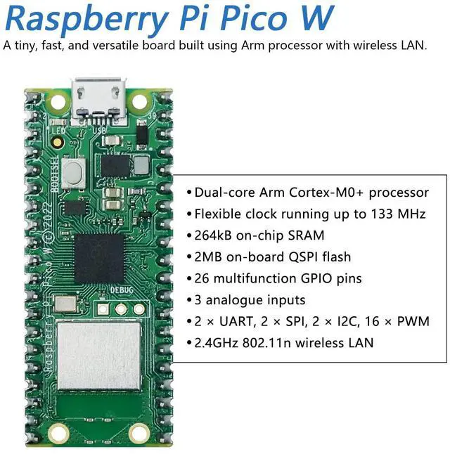 Alt view image 5 of 5 - Freenove 4WD Car Kit for Raspberry Pi Pico W (Included) (Compatible with Arduino IDE), Dot Matrix Expressions, Obstacle Avoidance, Line Tracking, Light Tracing, Colorful Light, App