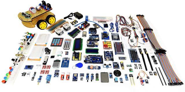 Alt view image 4 of 5 - GAR Colossus Starter Kit for Arduino Uno Mega Nano - Complete Advanced Set, 5 Main Boards - 30 Sensors, 10 Shields with ESP32 WiFi + Bluetooth Modules for Wireless Robotics Smart Car