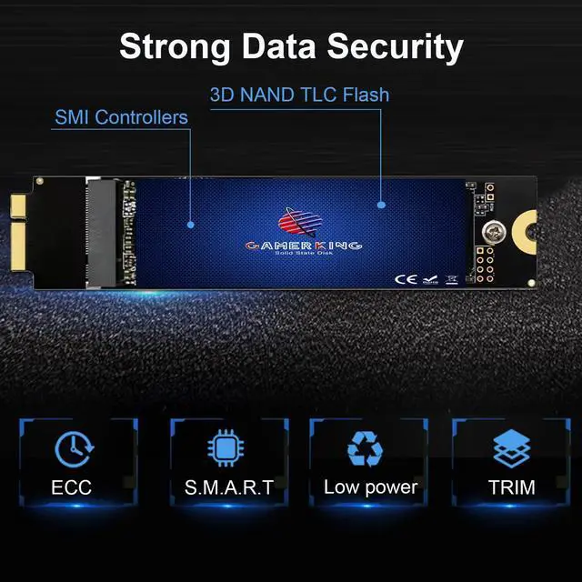 Alt view image 5 of 5 - GAMERKING 512GB SSD Upgrade for 2010-2011 Apple MacBook Air A1369 (EMC 2392/2469), A1370 (EMC 2393/2471), High Performance Replacement Solid State Drive (MacOS Pre-Installed)