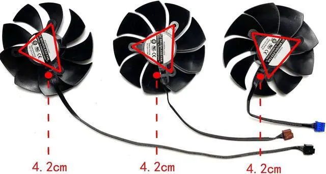 Alt view image 5 of 5 - 87MM PLD09220S12H Graphics Card Cooling Fan Replacement for EVGA GeForce RTX 3070 3080 TI 3090 FTW3 Ultra Gaming Cooler Fan