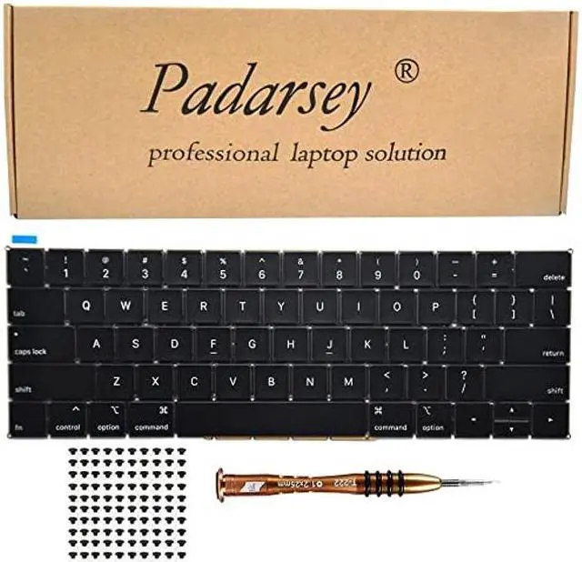 Main image of Padarsey New A1989 A1990 Keyboard US Layout Compatible for MacBook Pro 13'' 15''A1990 A1989 Keyboard 2018 Year+Keyboard Screws+Screwdriver