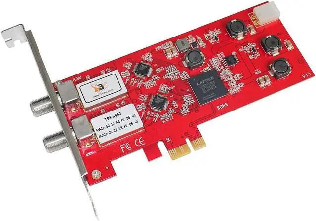 Alt view image 2 of 5 - TBS 6902 DVB-S/S2 Dual Tuner Digital PCIe Satellite TV Card for Live TV IPTV Server