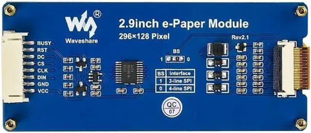 Alt view image 2 of 5 - Coolwell Waveshare 2.9inch E-Paper Module Raspberry Pi E Paper Display 296x128 SPI Interface for Raspberry Pi 4B+ 4B 3B+ 3B 2B+ Zero W WH Jetson Nano Ardui