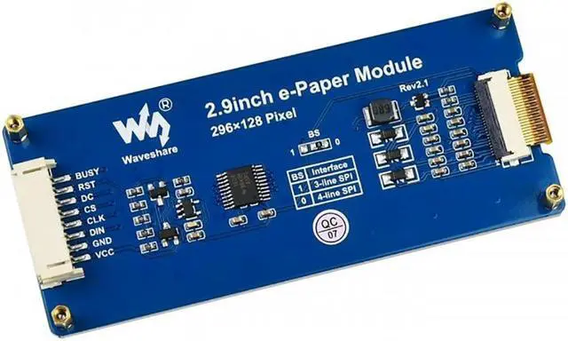 Alt view image 3 of 5 - Coolwell Waveshare 2.9inch E-Paper Module Raspberry Pi E Paper Display 296x128 SPI Interface for Raspberry Pi 4B+ 4B 3B+ 3B 2B+ Zero W WH Jetson Nano Ardui