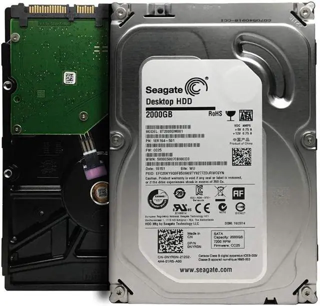 ★ 2.0TB ★ Seagate 【 ST2000DM001 】 F/W：CC82　3枚プラッタ ★52F Seagate ST2000DM001-1ER164 863時間(約:35日) 内蔵HDD 2TB 3.5インチ