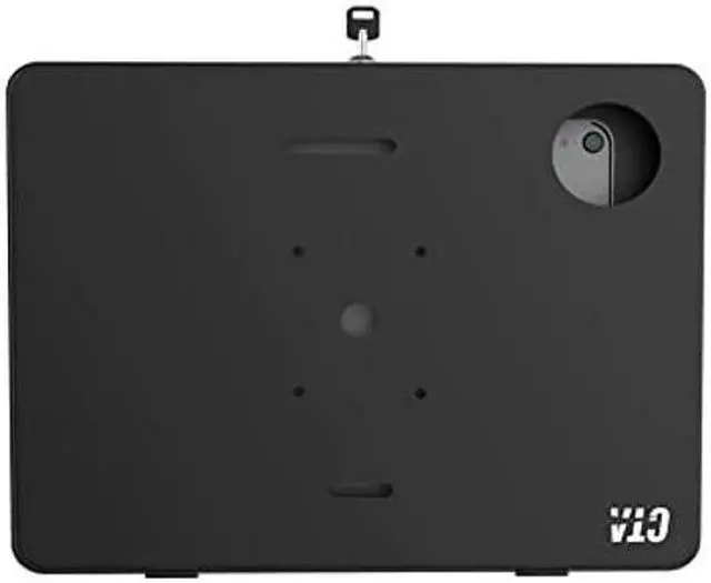 Alt view image 4 of 5 - Locking iPad Wall Mount - CTA Anti-Theft Small Locking Tablet Enclosure w/ Key Lock & Interior Cable Routing for iPad Mini 1, 2, 3, 4, 5, 6, Samsung Tab A 8'', Lenovo Tab E8 - Black - (PAD-PSWB)