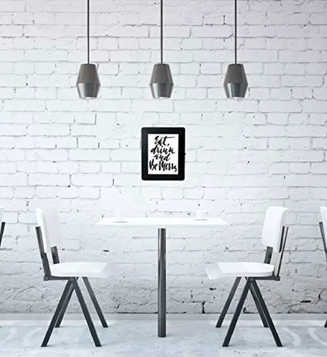 Alt view image 2 of 5 - Locking iPad Wall Mount - CTA Anti-Theft Small Locking Tablet Enclosure w/ Key Lock & Interior Cable Routing for iPad Mini 1, 2, 3, 4, 5, 6, Samsung Tab A 8'', Lenovo Tab E8 - Black - (PAD-PSWB)