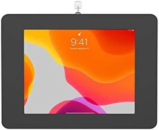 Alt view image 3 of 5 - Locking iPad Wall Mount - CTA Anti-Theft Small Locking Tablet Enclosure w/ Key Lock & Interior Cable Routing for iPad Mini 1, 2, 3, 4, 5, 6, Samsung Tab A 8'', Lenovo Tab E8 - Black - (PAD-PSWB)