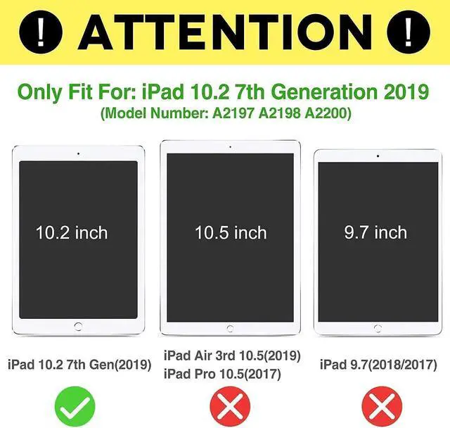 Alt view image 5 of 5 - ProCase iPad 10.2 7th Generation 2019 Keyboard Case with 360 Degree Rotation Protective Smart Cover Case Bundle with iPad 10.2 7th Gen 2019 Privacy Screen Protector