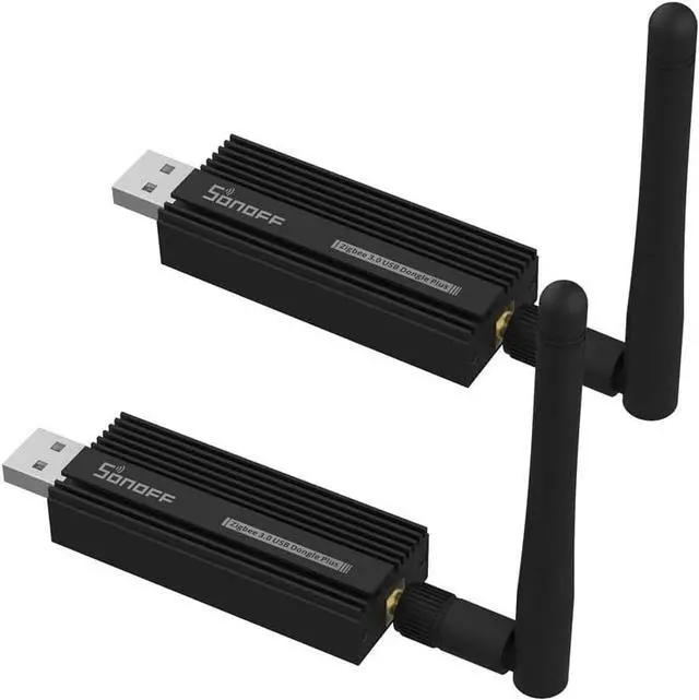 Main image of SONOFF Zigbee 3.0 USB Dongle Plus Gateway,Universal Zigbee USB Gateway with Antenna for Home Assistant, IoBroker, Wireless Zigbee 3.0 USB Adapter(2 Pack)