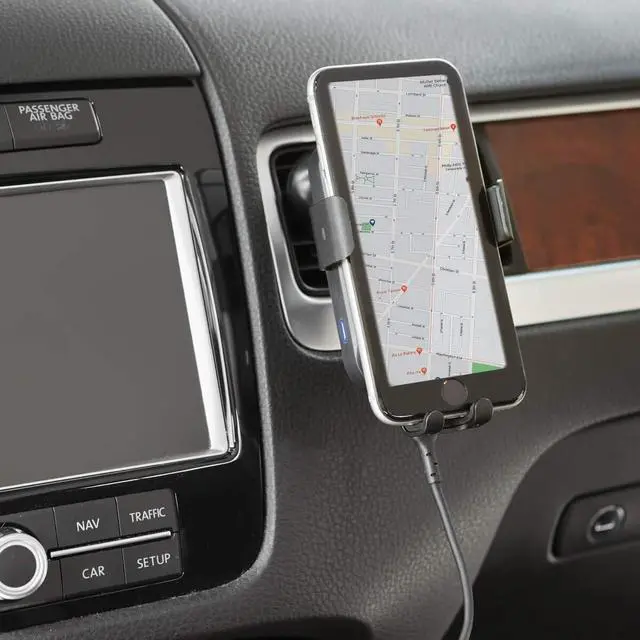 Alt view image 5 of 5 - Tripp Lite Wireless Car Charger Mount, 15W Qi Compliant, USB-C, Windshield Dash Vent Phone Holder (U280-CQ01)