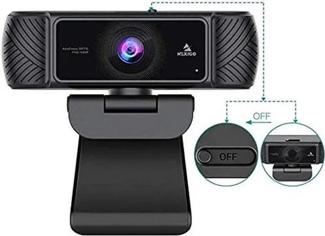 Main image of NexiGo N680 1080P Business Webcam with Microphone, Software and Privacy Cover, AutoFocus, Streaming USB Web Camera, for Online Class, Zoom Meeting Skype Facetime Teams, PC Mac Laptop Desktop