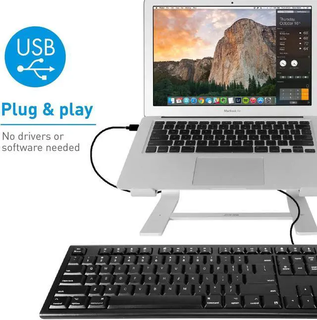 Alt view image 5 of 5 - Macally Mac Wired Keyboard and a 1080P Webcam with Tripod, Never Deal with Problematic Lighting Again!