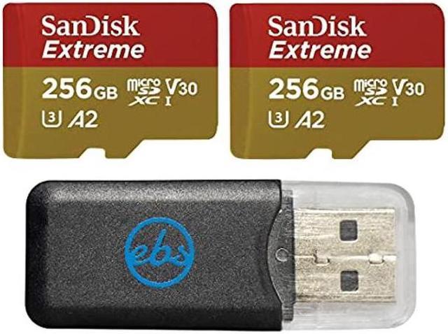SanDisk Extreme (UHS-1 U3 / V30) A2 256GB MicroSD (2 Pack) Memory 
