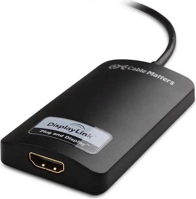 Alt view image 5 of 5 - Cable Matters SuperSpeed USB 3.0 to HDMI Adapter (USB to HDMI Adapter) for Windows up to 1440p in Black