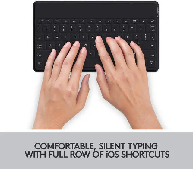 Alt view image 5 of 5 - Logitech Keys-to-Go Super-Slim and Super-Light Bluetooth Keyboard for iPhone, iPad, Mac and Apple TV, Including iPad Air 5th Gen (2022) - Black